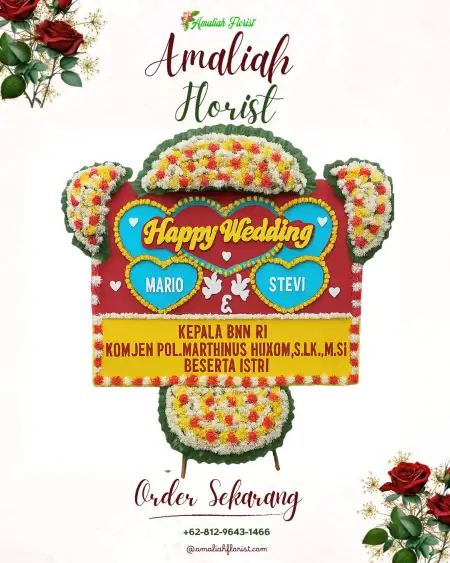 Papan Bunga Pernikahan Setu Wetan